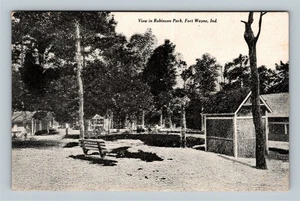 Fort Wayne IN-Indiana, View Of Robinson Park Vintage Souvenir Postcard - Picture 1 of 2