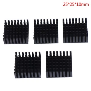 5pcs 25*25*10mm Aluminum Cooler Radiator Electronic Chip Heats&ID _wa - Photo 1/7