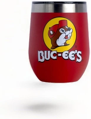 Buc-ees 10 oz vino acero inoxidable rojo vaso vacío doble pared 10 oz,  Foto 1 de 2