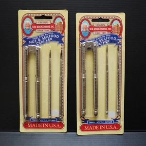 H. M. Quackenbush Galleta de Nueces y Mariscos Vintage 2 Picks 2 Pack Lote EE. UU. NUEVO - Imagen 1 de 2