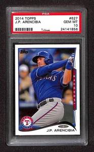 2014 Topps #627 J.P. ARENCIBIA PSA 10 GEM-MT 24141856  - Picture 1 of 3