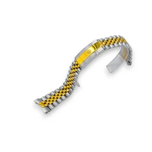 Bracciale in acciaio bicolore 21 mm per Rolex Datejust 16014, 16018 - Foto 1 di 7