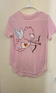 Care Bears Girls Pajama Too Pink Size Lg 11-13 Graphic Print - Picture 1 of 3