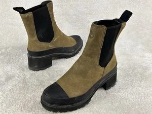 Timberland Boots Ankle Suede Women's Size 6.5 Green Chukka ReboT Heel Slip On - Picture 1 of 6