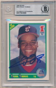 FRANK THOMAS 1990 SCORE #663 RC ROOKIE SIGNED AUTOGRAPH BGS AUTHENTIC AUTO SP - Picture 1 of 2