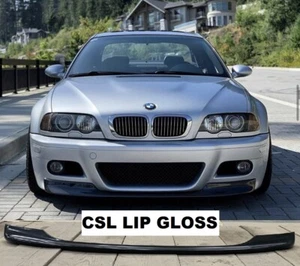 bmw E46 CSL Front lip spoiler M3 bumper splitter abs plastic - gloss - Bild 1 von 11