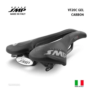 Selle SMP VT20C GEL CARBON Saddle : VELVET TOUCH BLACK - MADE IN iTALY! - Picture 1 of 4