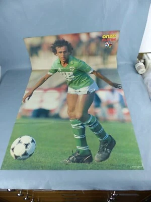 FOOTBALL POSTER PLATINI Saint-Etienne ROCHETEAU PSG , très bon état - Photo 1/2