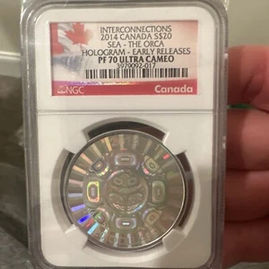 2014 CANADA $20 Interconnections - SEA - THE ORCA SILVER COIN - NGC PF70 UC - Picture 1 of 4