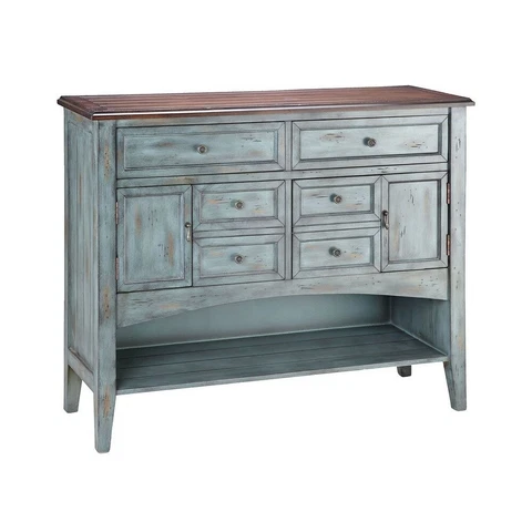 46 Inch 2-Door 6-Drawer 1-Shelf Buffet Server - Decor - Wall Shelves Cover