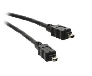 2 X FireWire Cable 6FT IEEE 1394 FireWire iLink DV Cable 4P4P M/M 6 FT BLACK NEW - Picture 1 of 1