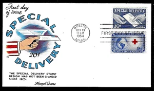 E20 20c Stamp (1954) THE SPECIAL DELIVERY MAIL FDC BY CAPTAIN HERMAN FLUEGEL !!! - Picture 1 of 1