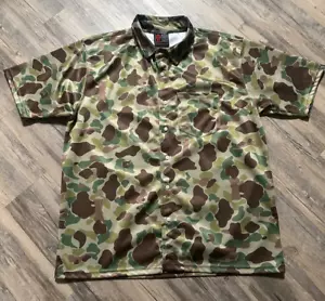 Camisa Oaf Nation Piel de Rana Camuflaje Manga Corta Abotonada Para Hombres 2XL Selva - Imagen 1 de 7