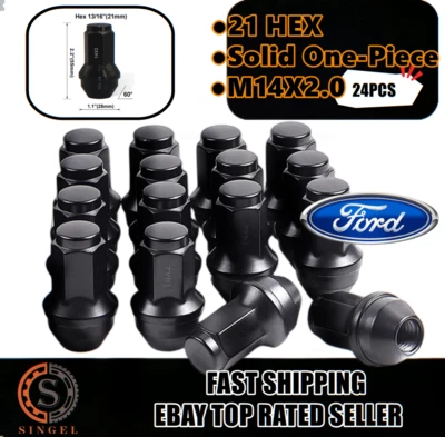 24 FORD OEM FACTORY BLACK 14X2 LUG NUTS FOR 2003-2014 F-150 EXPEDITION NAVIGATOR - Image 1 of 4