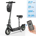 Electric Scooter Adult Folding Kick E-scooter 500W Motor Max 21mph with Seat NEW