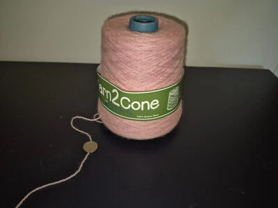 100% wool yarn cone 500g, new and unused. Pink - Image 1 of 2