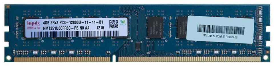 MEMORIA RAM 4GB DDR3 PC3-12800U 1600MHz DESKTOP 240 PIN PC3-12800 1600 HYNIX - Immagine 1 di 1