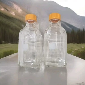 Botella de almacenamiento de medios de vidrio 2Corning Pyrex 1000 ml con tapa roscada GL 45 mm (1 litro) - Imagen 1 de 4