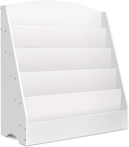 Kids Bookshelf, 5 Tiers Storage Book Shelf Bookshelves Corner Wall Toy Bookcase - Picture 1 of 7