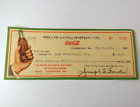 1934 Coca Cola Bottling Co Cambridge MD Bank Check Coke