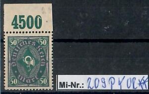 Deutsches Reich Mi-Nr.: 209 P Y OR (Vierpass WZ) sauber postfrischer Wert