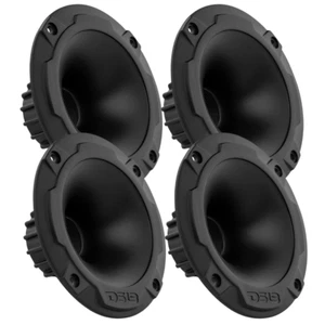 4x DS18 PRO-HT1 Black 4.5" Screw-on 1" Throat Plastic Circular Horn Waveguide - Picture 1 of 5