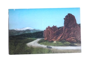 VTG Postcard Pikes Peak Garden of the Gods Colorado Chas E Strausenback - Picture 1 of 2
