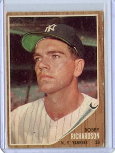 1962 Topps Bobby Richardson New York Yankees #65 ๐๐ณ๐ฅ VG - Picture 1 of 2