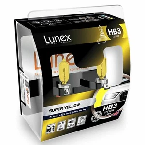 LUNEX 2300K Headlight Halogen Bulbs Super Yellow HB3 12V 65W P20d Twin - Picture 1 of 1