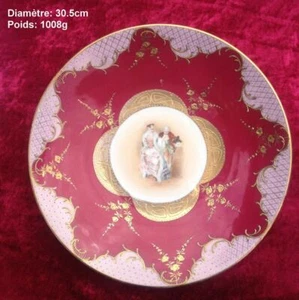 Assiette émaillée décor romantique | Très bon état - Imagen 1 de 3