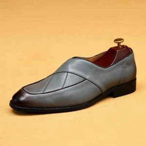 British Style Men Slip on Real Leather Formal Dress Business Shoes Loafer Casual - Picture 1 of 16