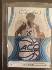 2022-23 Panini Flawless Collegiate AJ Griffin Patches Conference Logo 1/1