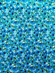 Creative Products Fabric Poppy Passion Fields 2+ Yards x 42" Blue Green Floral - Picture 1 of 3