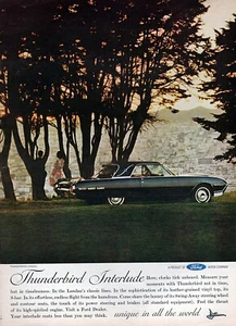 1962 Ford Thunderbird Coupe "Interlude" Original Color Print Ad - Picture 1 of 1