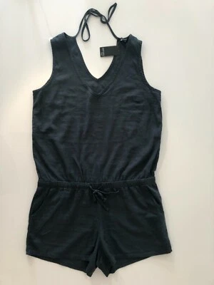 Damen Leinen - Jumpsuit Kurzoverall dunkelgrün Gr. 42 - NEU - ESMARA + Geschenke - Bild 1 von 4