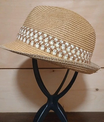Sombrero Tejido Banda Multicolor Paja Fedora De Colección Scala Pronto Nuevo Talla Única Foto 1 de 4