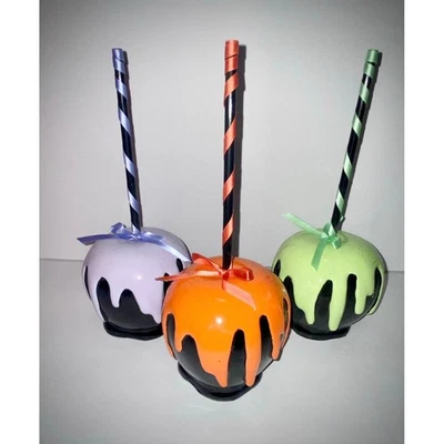 Dulces golosinas HALLOWEEN Espeluznante Decoración Caramelo Manzana Decoraciones - Juego de 3 Foto 1 de 4