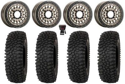 Metal FX Hitman Bdlk 15" Wheels Br 33" Roctane ST Tires Kawasaki Mule Pro FXT Foto 1 de 4