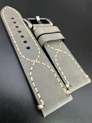 Correa de reloj de cuero genuino hecha a mano genuina tamaño 26 mm ¡Calidad artesanal! Foto 1 de 3