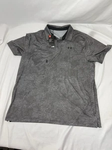 UNDER ARMOUR HEATGEAR     MENS XXL  GRAY & BLACK   POLO    SHIRT NEW W/ TAGS - Picture 1 of 9