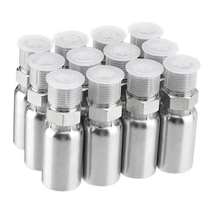 12 Pack Hydraulic Hose Fittings, 3/8" I.D. Hose X 3/8" NPTF Male with Protection - Picture 1 of 18