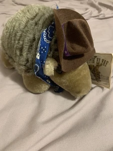 Gürteltier Plüsch Austin Texas Stofftier Cowboyhut blau Bandana 12 Zoll mit Etikett - Bild 1 von 10