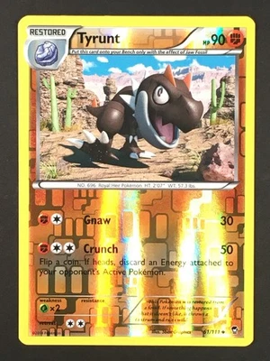 Pokemon TCG Tyrunt 61/111 XY Furious Fists Reverse Holo Uncommon VLP NM - Image 1 of 3