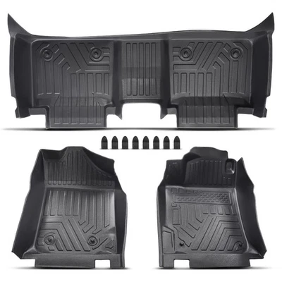 Juego de revestimiento de piso delantero y segunda fila de goma TPE para Toyota Camry 2007-2011 negro Foto 1 de 4