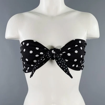 NO BRAND Talla S Top Casual De Lunares Negros Y Blancos - Imagen 1 de 3