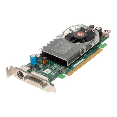 Graphics Card ATI RADEON X2400 256MB PCI-E DMS-59 LP 109-B27631-00 - Image 1 of 3