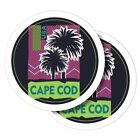 2x Vinyl Stickers Cape Cod USA Palm Vacation #59388
