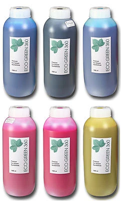 ECOGREEN360 Premium Eco-Solvent Tinte "Eco Green360" für Epson®, Mimaki®, Mutoh®, Roland®