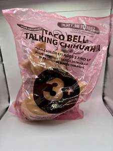 Peluche Taco Bell Talking Chihuahua 'Growl' cuore satinato imbottito sigillato 1998 NUOVO - Foto 1 di 2