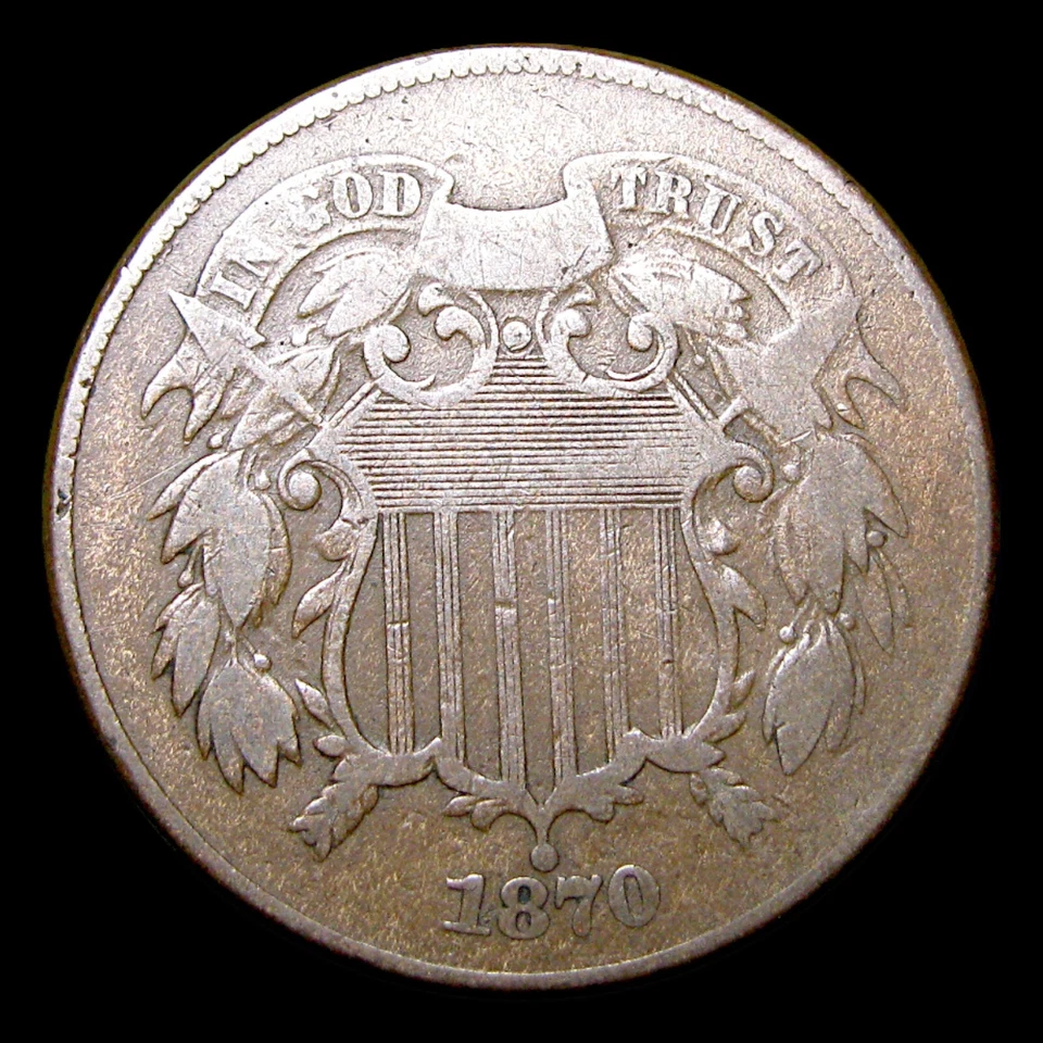 1870 Two Cent Piece 2cp ---- Nice Coin ---- #409T - Image 1 of 2